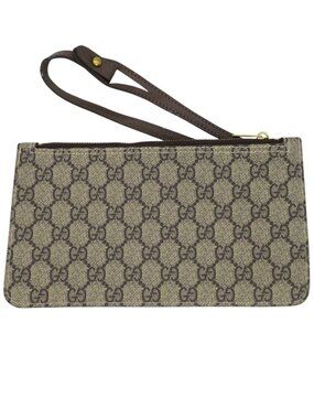 Vintage Gucci Ophidia GG Supreme Canvas Pouch Brown Monogram Wristlet